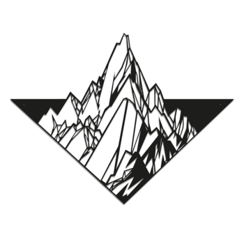 Decoração de parede em metal Montanha
