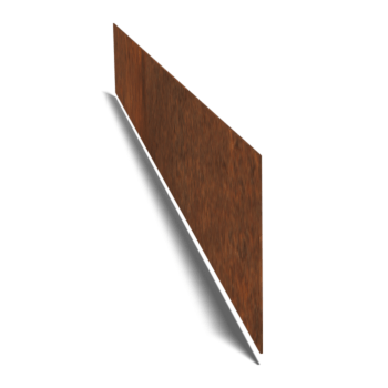 Borda reta em aço corten 15 cm (comprimento 240 cm)
