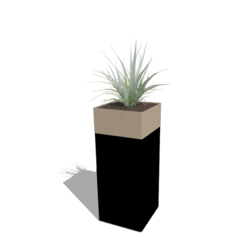 Plantenbak conjunto North Carolina preto & sand look 40 x 40 x 100 cm