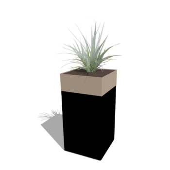 Plantenbak conjunto North Carolina preto & sand look 50 x 50 x 100 cm