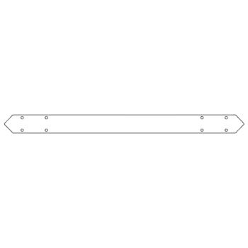 conector da Placa de fundo aço galvanizado 100 cm
