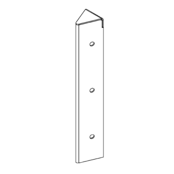 Peça de canto aço corten 45° 30 cm