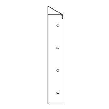 Peça de canto aço corten 90° 40 cm