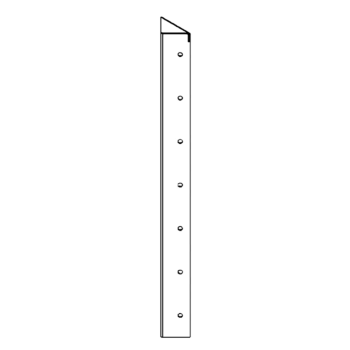 peça de canto Aço revestido a pó 90° 70 cm