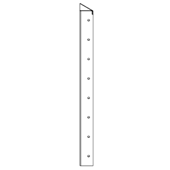 Peça de canto aço corten 90° 80 cm