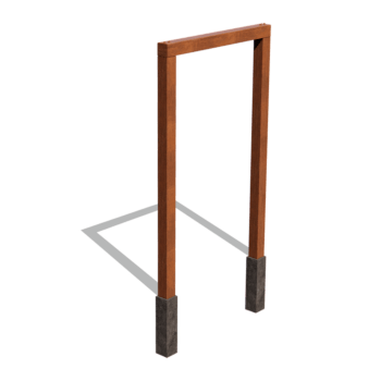 Pérgola reta em aço corten 150 cm