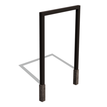 Pérgola reta em aço com revestimento em pó 200 cm