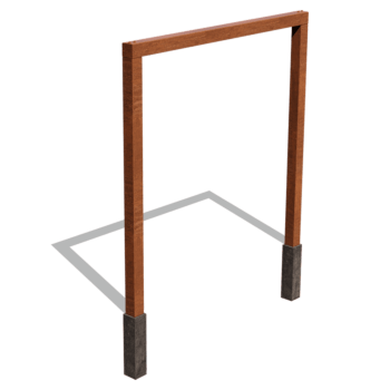 Pérgola reta em aço corten 250 cm