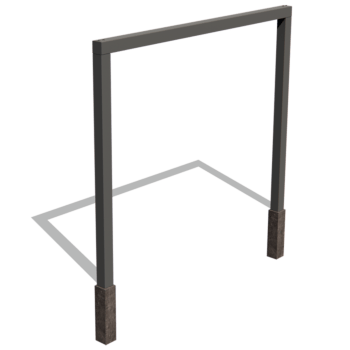 Pérgola reta em aço com revestimento em pó 300 cm