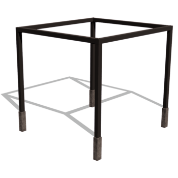 Pérgola quadrada em aço com revestimento em pó 324 x 300 cm
