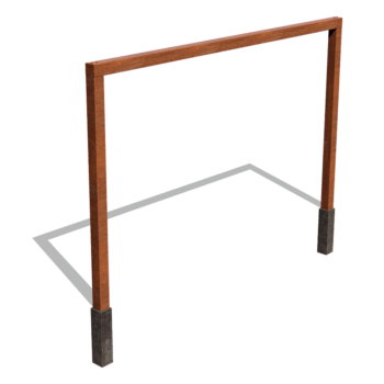 Pérgola reta em aço corten 400 cm