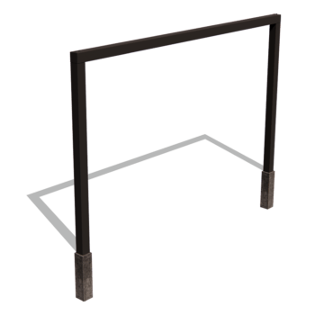 direito Pérgola em aço revestido a pó 400 cm