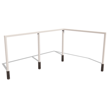 Pérgola de canto em aço com revestimento em pó 600 x 412 cm
