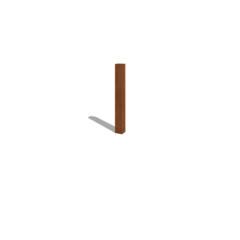 Poste para vedação de jardim em aço corten 100 cm