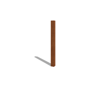 Poste para vedação de jardim em aço corten 150 cm
