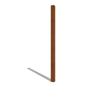 Poste para vedação de jardim em aço corten 200 cm