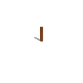 Poste para vedação de jardim em aço corten 60 cm