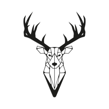 Decoração de parede em metal Rena
