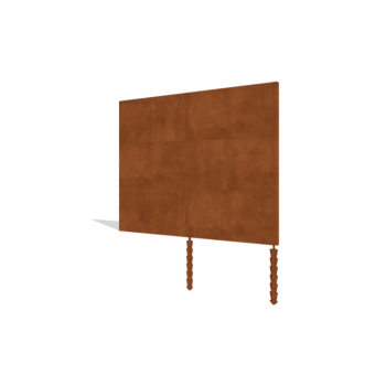 Vedação em aço corten H3 conjunto 252 cm