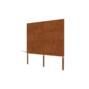 Vedação em aço corten H3 conjunto completo 258 cm