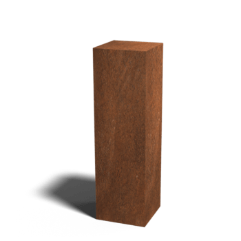 Pedestal em aço corten Ohio 30 x 30 x 100 cm