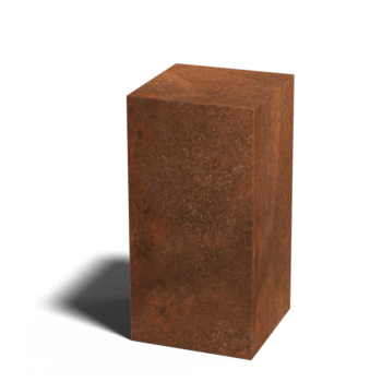 Pedestal em aço corten Ohio 30 x 30 x 60 cm
