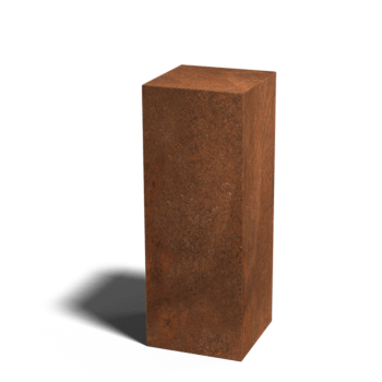 Pedestal em aço corten Ohio 30 x 30 x 80 cm