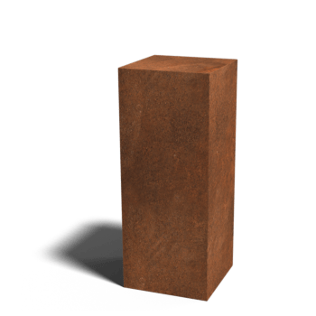 Pedestal em aço corten Ohio 40 x 40 x 100 cm