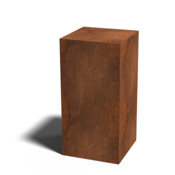 Pedestal em aço corten Ohio 40 x 40 x 80 cm