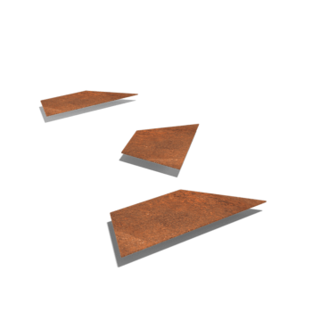 Ladrilho hexagonal em aço corten HH 50