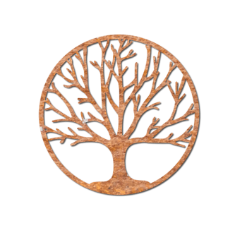 Decoração de paredes em aço corten Árvore