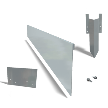 Conjunto completo de borda achatada em aço galvanizado de 13 cm por 24 metros