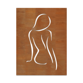Decoração de paredes em aço corten Senhora