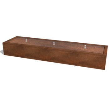 fonte de água Aço corten 300 x 80 x 40 cm