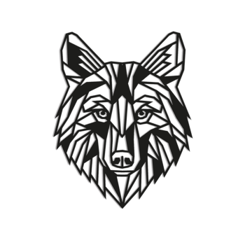 Lobo Decoração de parede em metal 1.0