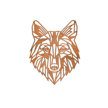 Lobo Decoração de paredes em aço corten 1.0
