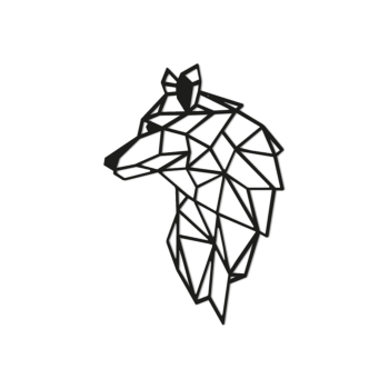 Lobo Decoração de parede em metal 2.0