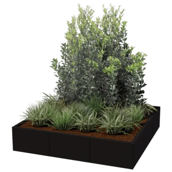 Floreira em aço XXL - Quadrado - 150 x 150 cm