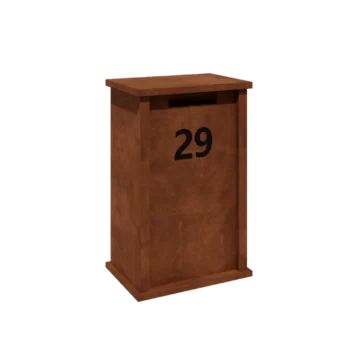 Caixa de correio em aço corten - Arizona M - 60 x 40 x 100 cm