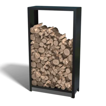 Abrigo para lenha em aço - Indiana - 180 x 100 x 40 cm