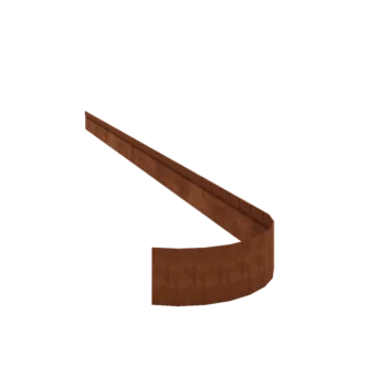 Bordadura em aço corten - Achatada FLEX - Altura 13 cm - 150 cm