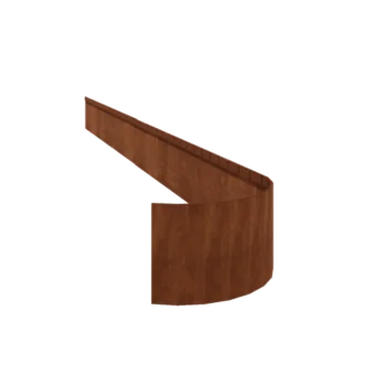 Bordadura em aço corten - Achatada FLEX - Altura 23 cm - 150 cm