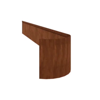 Bordadura em aço corten - Achatada FLEX - Altura 35 cm - 240 cm