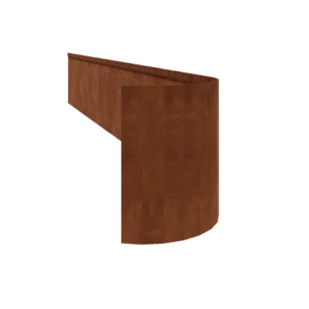 Bordadura em aço corten - Achatada FLEX - Altura 45 cm - 240 cm