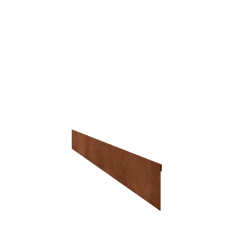 Bordadura em aço corten - Achatada - Altura 13 cm - 240 cm
