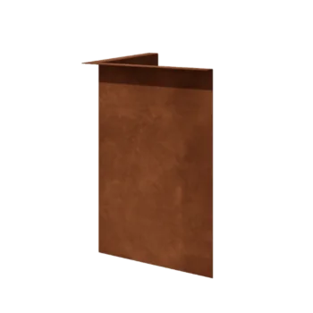 Bordadura em aço corten - Fixa - Canto interno - Altura 45 cm