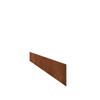 Bordadura em aço corten - Reta - Altura 15 cm - 240 cm