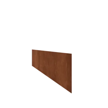 Bordadura em aço corten - Reta - Altura 25 cm - 240 cm