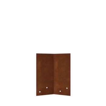 Placa de ligação em aço corten - 45° - Altura da bordadura 22 / 25 cm