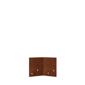 Placa de ligação em aço corten - 45° - Altura da bordadura 12 / 15 cm